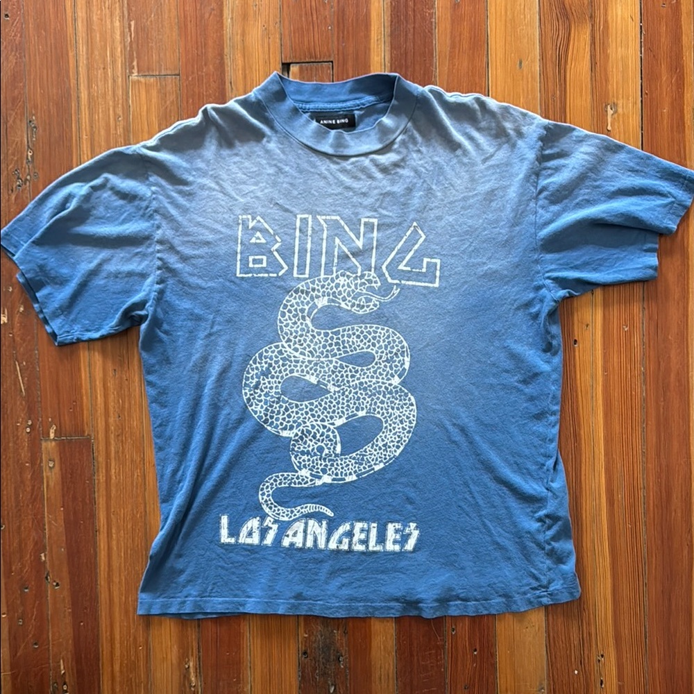 Anine Bing Blue vintage inspired tshirt